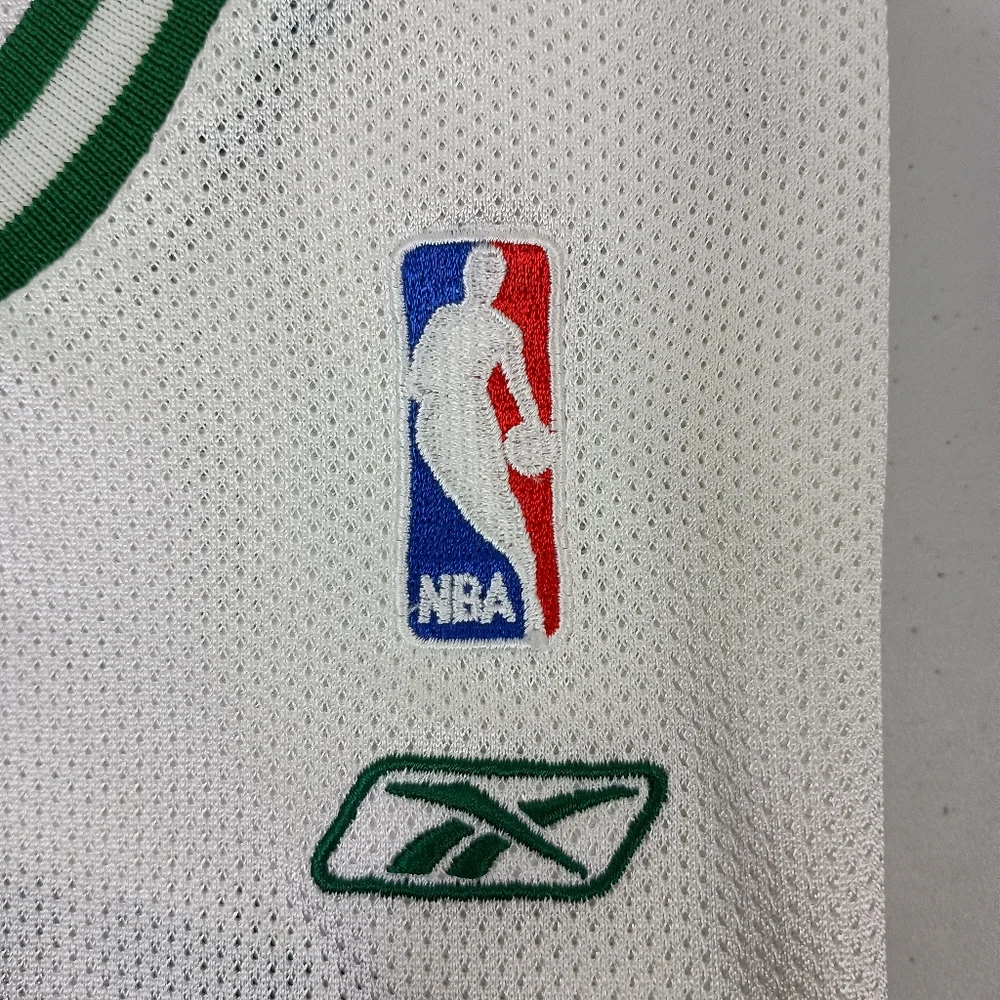 Boston Celtics Al Jefferson Jersey Large White Green Reebok NBA #7 Vintage - Picture 5 of 9